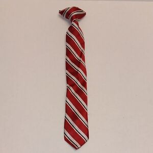 ELEGANT RED  & WHITE  STRIPED TIE